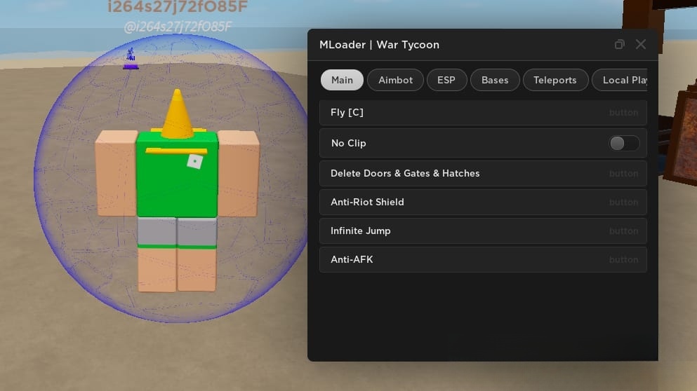 War Tycoon: Fly, Noclip, Aimbot Script